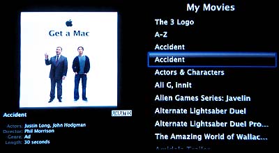 Apple TV Movies Menu